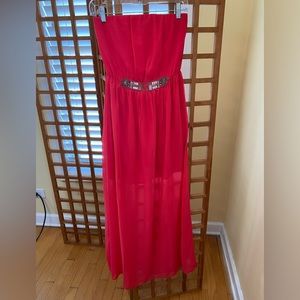 Strapless long dress